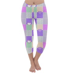 Patchwork Capri Winter Leggings  by Valentinaart