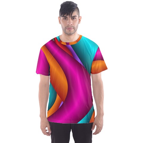 Fractal Wallpaper Color Pipes Men s Sport Mesh Tee by Amaryn4rt