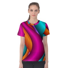 Fractal Wallpaper Color Pipes Women s Cotton Tee