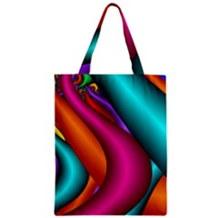 Fractal Wallpaper Color Pipes Zipper Classic Tote Bag by Amaryn4rt