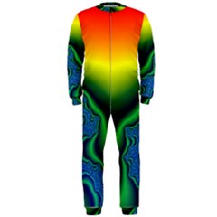 Fractal Wallpaper Water And Fire Onepiece Jumpsuit (men) 