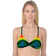 Fractal Wallpaper Water And Fire Reversible Tri Bikini Top by Amaryn4rt