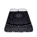 Black Lace Kaleidoscope On White Fitted Sheet (Full/ Double Size) View1