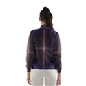 Color Fractal Symmetric Blue Circle Wind Breaker (Women) View2