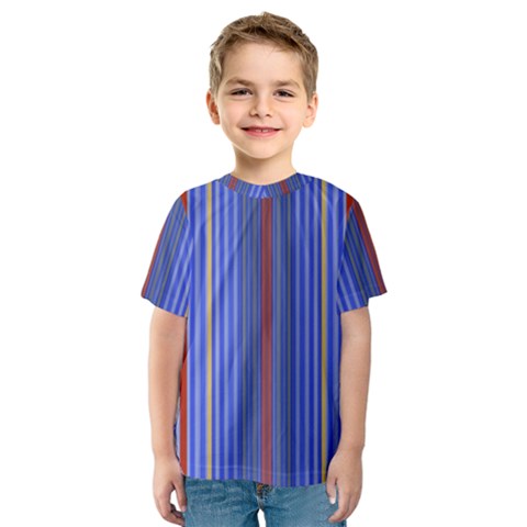 Colorful Stripes Background Kids  Sport Mesh Tee by Amaryn4rt