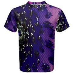 Blue Digital Fractal Men s Cotton Tee by Amaryn4rt