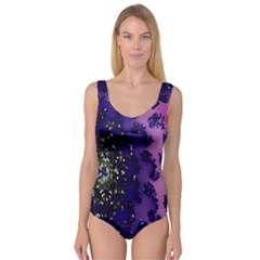 Blue Digital Fractal Princess Tank Leotard 