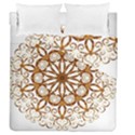 Golden Filigree Flake On White Duvet Cover Double Side (Queen Size) View2