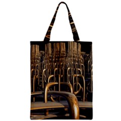 Fractal Image Of Copper Pipes Zipper Classic Tote Bag by Amaryn4rt