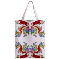 Fractal Kaleidoscope Of A Dragon Head Zipper Classic Tote Bag by Amaryn4rt