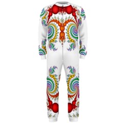 Fractal Kaleidoscope Of A Dragon Head Onepiece Jumpsuit (men)  by Amaryn4rt