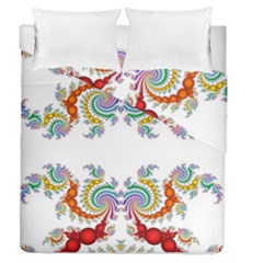 Fractal Kaleidoscope Of A Dragon Head Duvet Cover Double Side (queen Size) by Amaryn4rt