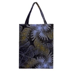 Fractal Wallpaper With Blue Flowers Classic Tote Bag by Amaryn4rt