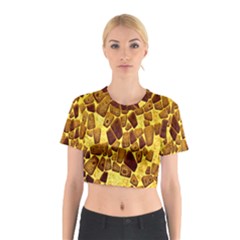 Yellow Cast Background Cotton Crop Top by Amaryn4rt