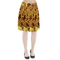 Yellow Cast Background Pleated Skirt by Amaryn4rt