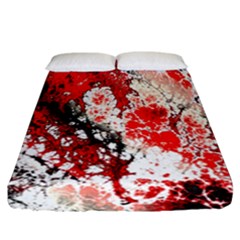 Red Fractal Art Fitted Sheet (california King Size) by Amaryn4rt