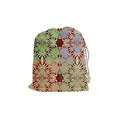 Multicolor Fractal Background Drawstring Pouches (medium)  by Amaryn4rt