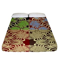 Multicolor Fractal Background Fitted Sheet (king Size) by Amaryn4rt