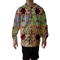 Multicolor Fractal Background Hooded Wind Breaker (kids) by Amaryn4rt