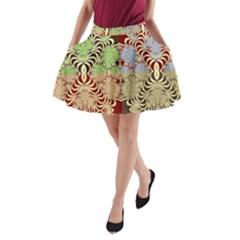 Multicolor Fractal Background A-line Pocket Skirt by Amaryn4rt