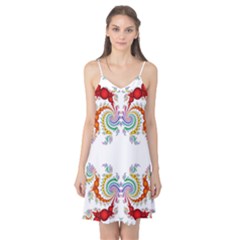 Fractal Kaleidoscope Of A Dragon Head Camis Nightgown