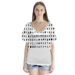 Zodiac Killer  Flutter Sleeve Top by Valentinaart