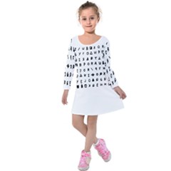 Zodiac Killer  Kids  Long Sleeve Velvet Dress