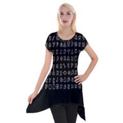 Zodiac Killer  Short Sleeve Side Drop Tunic by Valentinaart