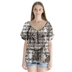 Zodiac Killer  Flutter Sleeve Top