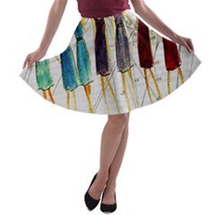 Fashion Sketch  A-line Skater Skirt by Valentinaart