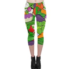 Vegetables  Capri Leggings  by Valentinaart