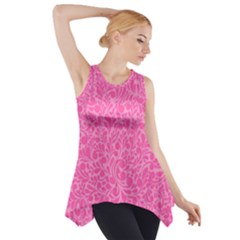 Pink Pattern Side Drop Tank Tunic by Valentinaart