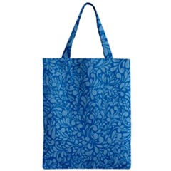 Blue Pattern Zipper Classic Tote Bag by Valentinaart