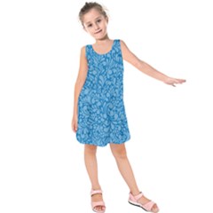 Blue Pattern Kids  Sleeveless Dress by Valentinaart