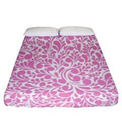 Pink Pattern Fitted Sheet (queen Size)