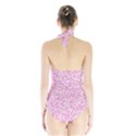 Pink pattern Halter Swimsuit View2