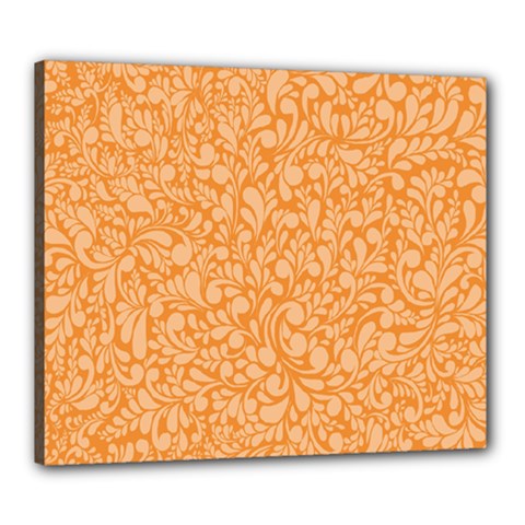 Orange Pattern Canvas 24  X 20  by Valentinaart