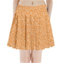 Orange pattern Pleated Mini Skirt View1