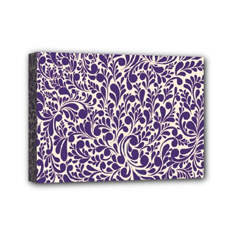 Purple Pattern Mini Canvas 7  X 5  by Valentinaart