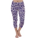 Purple pattern Capri Winter Leggings  View1