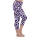 Purple pattern Capri Winter Leggings  View3