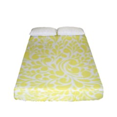 Yellow Pattern Fitted Sheet (full/ Double Size) by Valentinaart