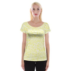 Yellow Pattern Women s Cap Sleeve Top by Valentinaart