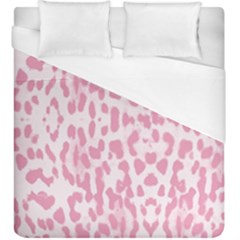 Leopard Pink Pattern Duvet Cover (king Size) by Valentinaart