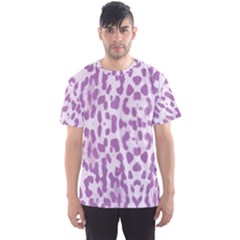 Purple Leopard Pattern Men s Sport Mesh Tee