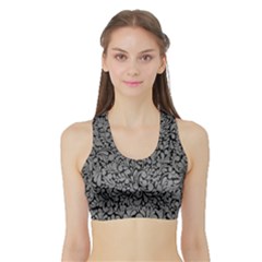 Pattern Sports Bra With Border by Valentinaart