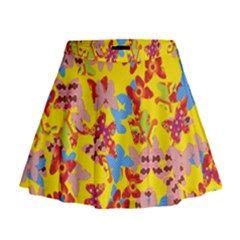 Butterflies  Mini Flare Skirt by Valentinaart