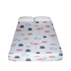 Cute Flamingos And  Leaves Pattern Fitted Sheet (full/ Double Size) by TastefulDesigns