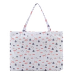 Cute Flamingos And  Leaves Pattern Medium Tote Bag by TastefulDesigns