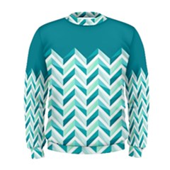 Zigzag Pattern In Blue Tones Men s Sweatshirt by TastefulDesigns